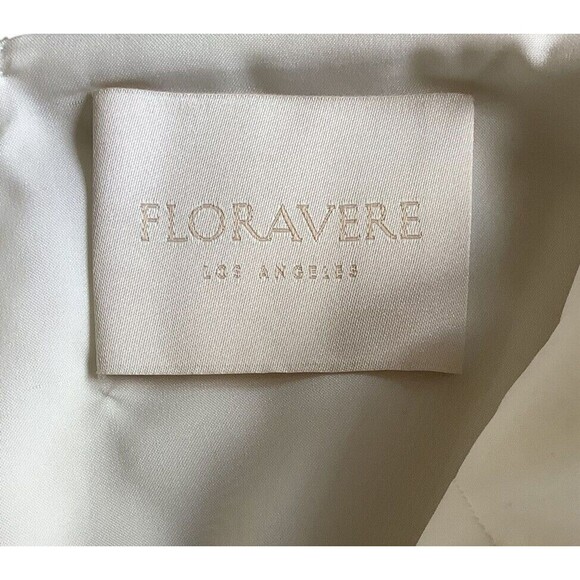 Floravere Mulligan Wedding Dress - Modern Classic Ivory Halter Gown, Minimalist - Picture 10 of 12
